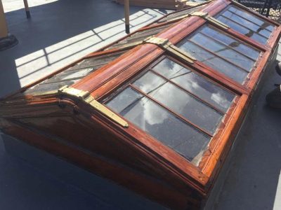 windows on the deck of Cruiser Olympia at The Independence Seaport Museum